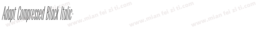 Adapt Compressed Black Italic字体转换